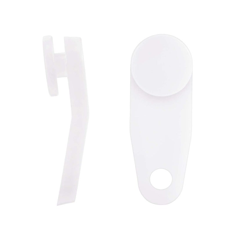 Pangda 50 Pieces White Plastic Curtain Track Glider Hooks - Rail Track Runners Slider for Window and Shower - Image 3